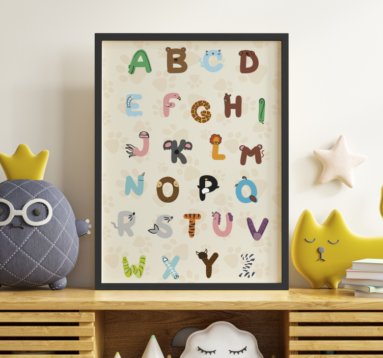 Poster Kinderzimmer Tier Alphabet - TenStickers