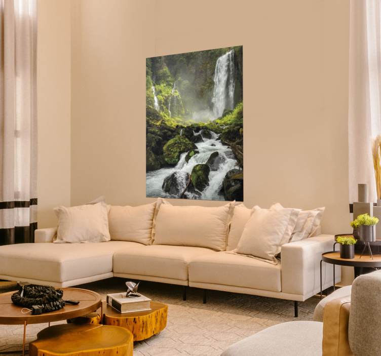 Poster Landschaft Wasserfall - TenStickers