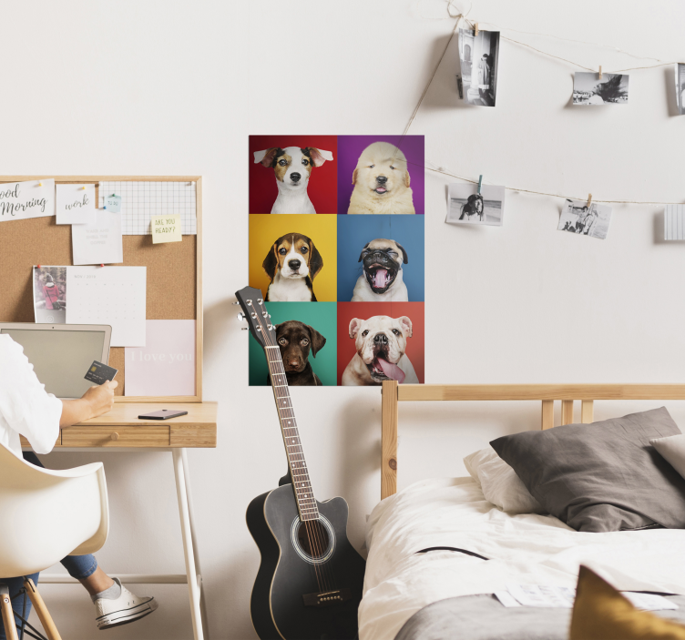 Poster Verschiedene Hundewelpen-Rassen - TenStickers