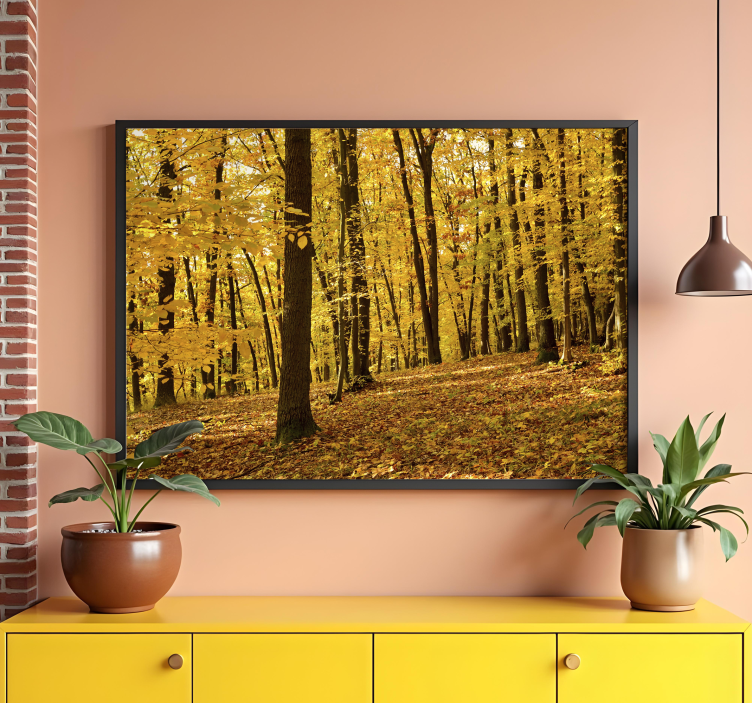 realistisches Fotoposter wald im herbst - TenStickers