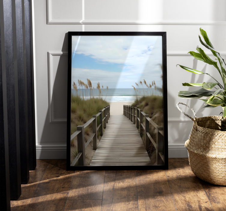realistisches Fotoposter windiger strand - TenStickers