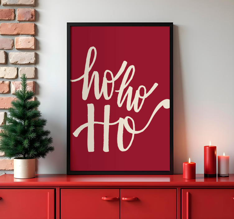 Poster Weihnachten Ho Ho Ho - TenStickers
