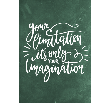 Poster Zitat only Limit is Imagination - TenStickers