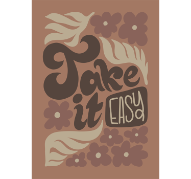 Poster Zitat take it easy - TenStickers
