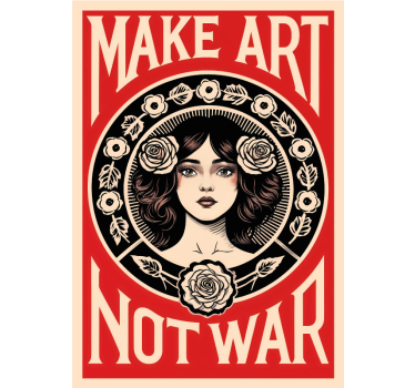 Kunstdrucke make art not war - TenStickers