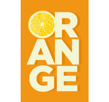 Küchenposter mit geschnittenem orangentext - TenStickers
