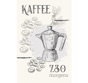 Küchenposter mit kaffee-muster - TenStickers