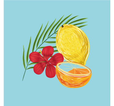 Küchenposter pastell zitronenfrüchte design - TenStickers