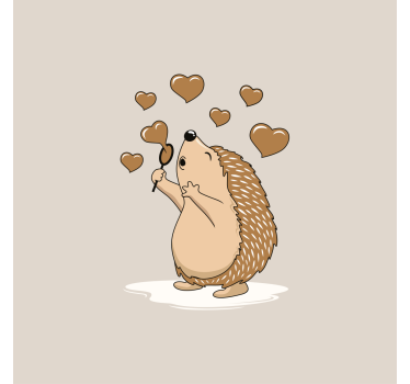 Küchenposter igel mit liebesherzen - TenStickers