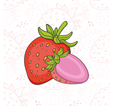 Küchenposter nahtlose rote und pinke erdbeeren - TenStickers