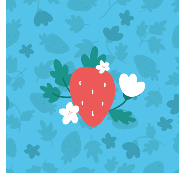 Küchenposter mit buntem früchte- und blumenmuster - TenStickers