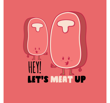 Küchenposter lustiger spruch über fleisch - TenStickers