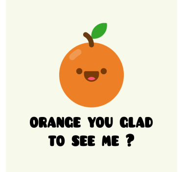 Küchenposter lustiger spruch mit orange - TenStickers