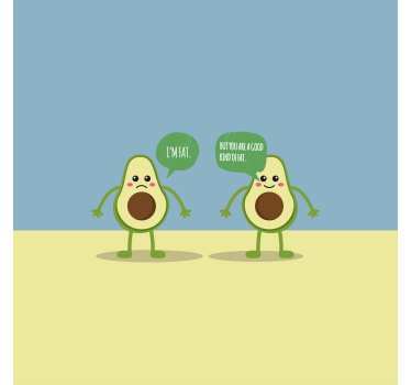Küchenposter avocado gute fette zitat - TenStickers