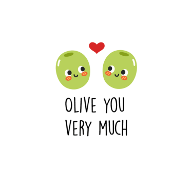 Küchenposter lustiger spruch mit oliven - TenStickers