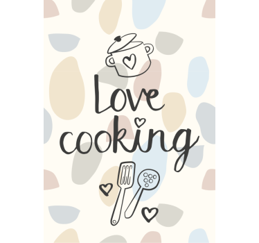 Küchenposter liebe zum kochen - TenStickers