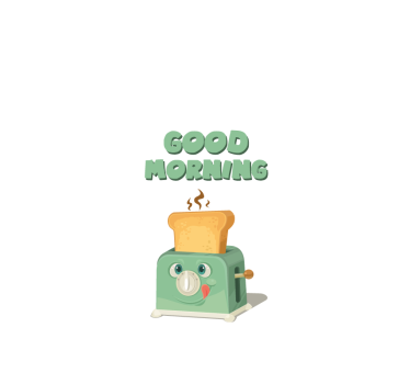 Küchenposter guten morgen mit toaster - TenStickers