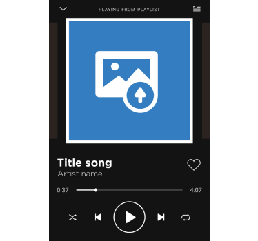 Poster wohnzimmer im spotify canvas stil - TenStickers
