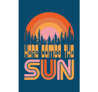 Poster wohnzimmer vintage sonne - TenStickers