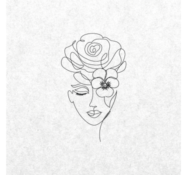 Poster wohnzimmer minimalistische gesichtslose frau - TenStickers