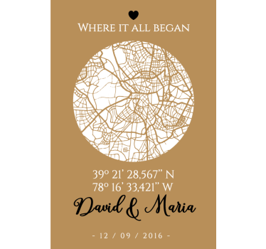 Poster wohnzimmer wo alles begann - TenStickers