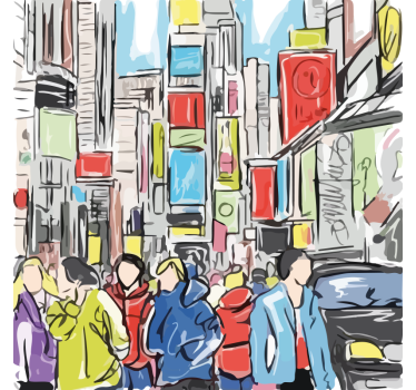 Poster wohnzimmer moderne persönlichkeiten aus new york - TenStickers