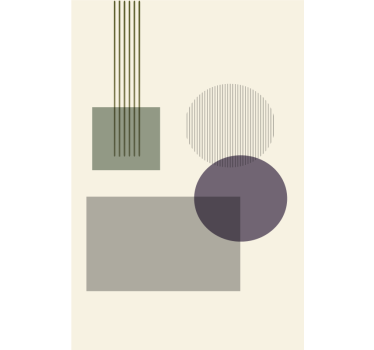 Poster wohnzimmer mit sanften geometrischen formen - TenStickers