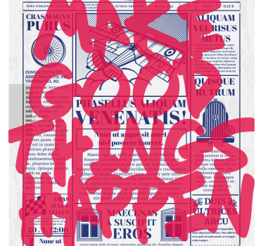 Poster wohnzimmer gute dinge geschehen retro design - TenStickers