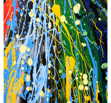 Poster wohnzimmer kunst regenbogen farbensplash - TenStickers