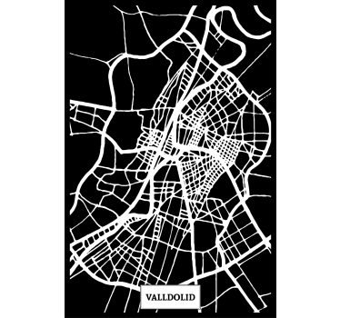 Poster wohnzimmer topografische karte valladolid - TenStickers