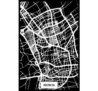 Poster wohnzimmer topografische karte murcia - TenStickers