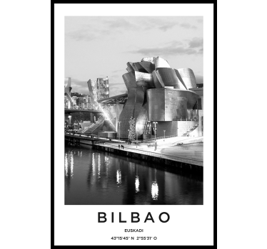 Poster wohnzimmer bilbao fotografie - TenStickers