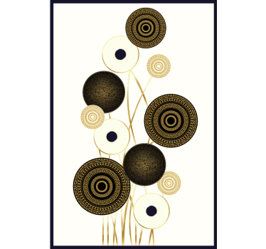 Poster wohnzimmer kreise glamour dekoration - TenStickers