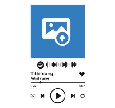 Poster wohnzimmer mit individuellem spotify-song - TenStickers
