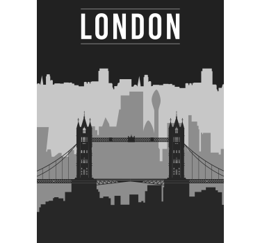Poster zitat schwarz-weiß skyline von london - TenStickers