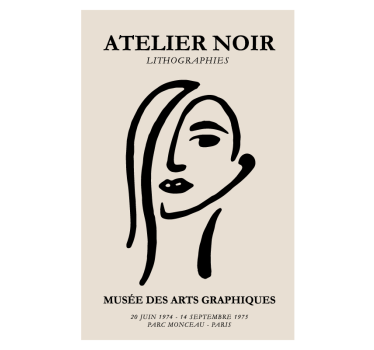 Poster zitat atelier schwarz - TenStickers