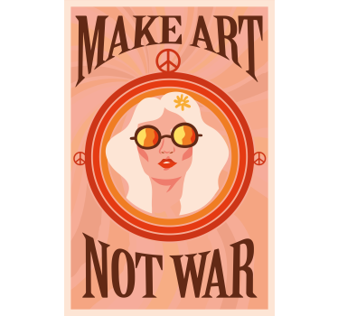 Poster zitat kunst statt krieg - TenStickers