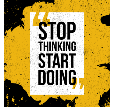 Poster zitat teppich spruch fang an zu handeln - TenStickers