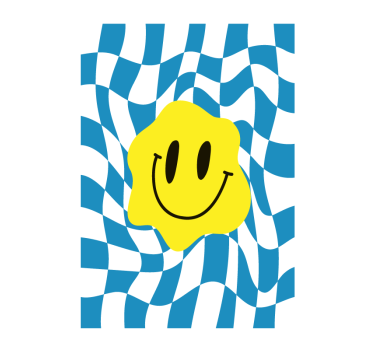 Cooles Poster Smiley Groovy - TenStickers