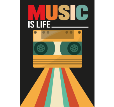 Poster Retro Musik Kassette - TenStickers