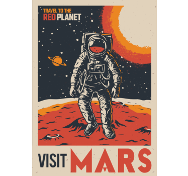 Poster Astronaut auf dem Mars - TenStickers