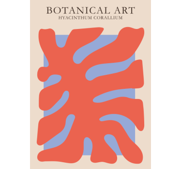 Poster Illustrierte Koralle - TenStickers