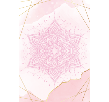 Poster pinke Wasserfarben Mandala - TenStickers