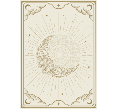 Poster Wohnzimmer mond-Mandala - TenStickers