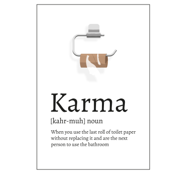 Poster Badezimmer karma Definition - TenStickers