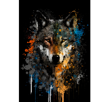 Poster sonstige Tiere wolfsmalerei - TenStickers