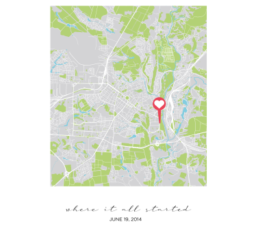 Personalisierte Poster wo alles begann - TenStickers