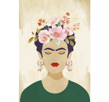 Kunstdrucke Frau mit Blumen - TenStickers