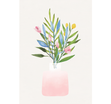 Blumenposter Blumen in einem Topf - TenStickers
