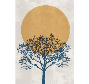 Poster Baum Sonnenaufgang - TenStickers
